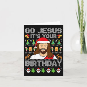 Cartão Jesus, é o seu suéter de Natal feio