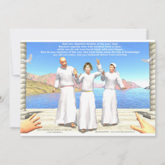 Cartão Jesus entre os doutores-professores da Lei