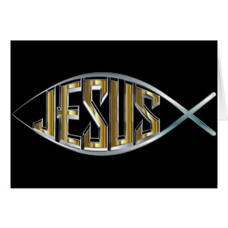 Cartão Jesus Fish Cutout