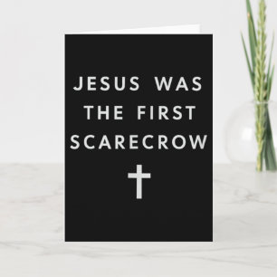 Cartão Jesus Foi o Primeiro Espantalho – Cristão Minimali