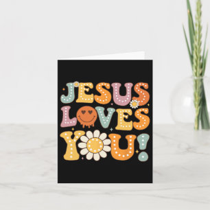 Cartão Jesus Groovy Ama Você Crianças Mulheres Fé Religio