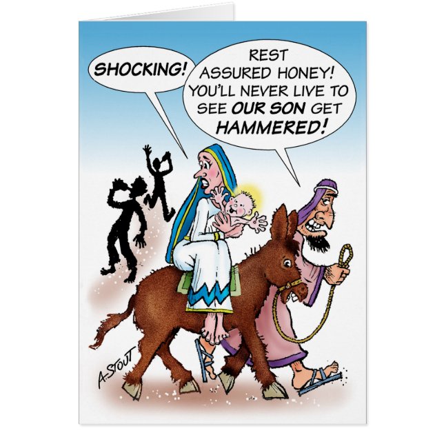 Cartão Jesus "Hammered" (Frente)