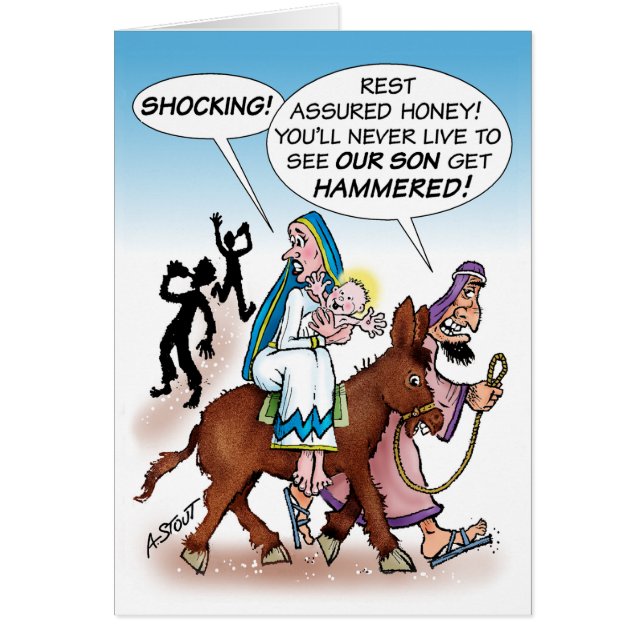 Cartão Jesus "Hammered"? - (Frente)