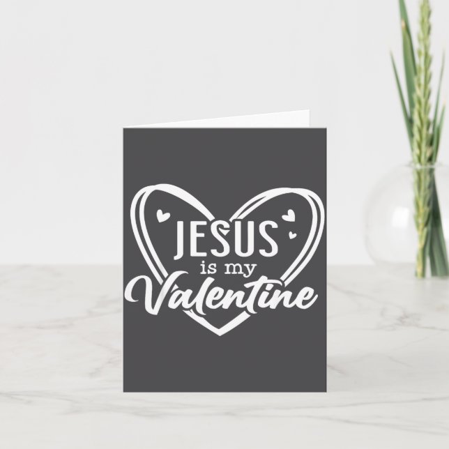 Cartão Jesus Heart Christian Faith Love Valentines Day Me (Frente)