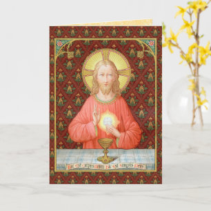 Cartão Jesus Institui a Sagrada Comunhão (SAU 045)