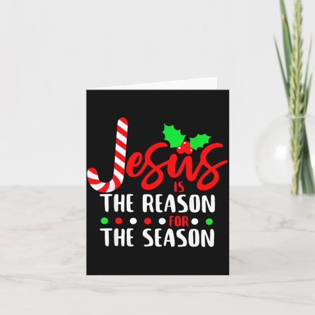 Cartão Jesus Is The Reason For The Season Christmas Xmas  (Frente)