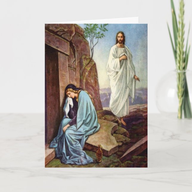 Cartão Jesus looking at women Greeting card (Frente)
