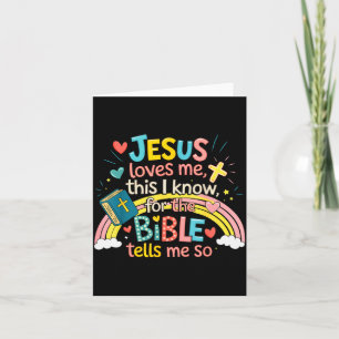 Cartão Jesus Me Ama Isto Eu Sei Meninos Crianças Jesus