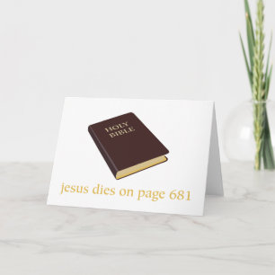 Cartão Jesus morre na página 681