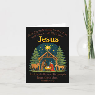 Cartão Jesus Natalidade Cristão Natal Bíblia Pjs Criança