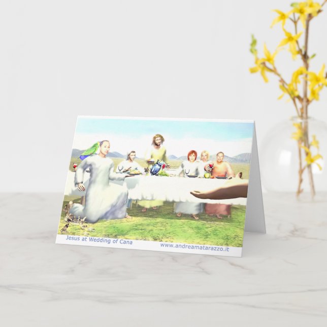 Cartão Jesus no casamento de Cana (Flor Amarela)