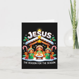 Cartão Jesus O Motivo Da Temporada Bolo De Gengibre Natal