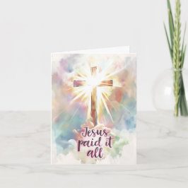 Cartão Jesus Pagou Tudo A Páscoa Cristã Hymn
