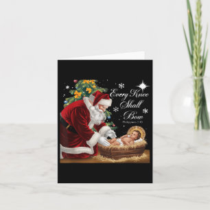 Cartão Jesus Papai noel Natal Natal Natal Todos os Knee S