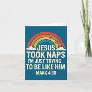 Cartão Jesus Retro Dormiu Sonecas Marca