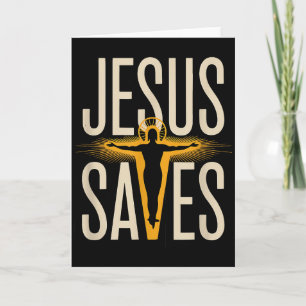 Cartão Jesus Salva Fé Cristã Devoção Crente