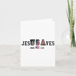Cartão Jesus Salva Jesusaves dos Estados Unidos Bandeira 