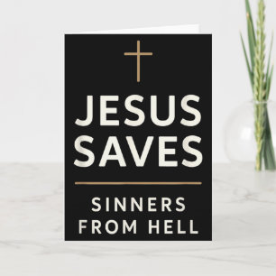Cartão Jesus salva pecadores do inferno Evangelho Evangel
