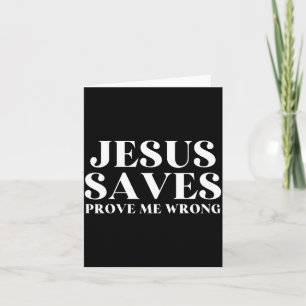 Cartão Jesus Salva, Prove Me Errado Fé Cristã Patriota