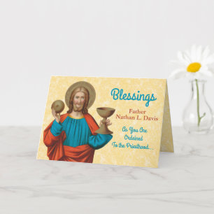 Cartão Jesus Segurando a Eucaristia (SNV 050)