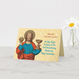 Cartão Jesus Segurando a Eucaristia (SNV 050)