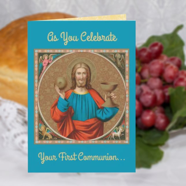 Cartão Jesus Segurando o Eucarista (SNV 050) (Criador carregado)