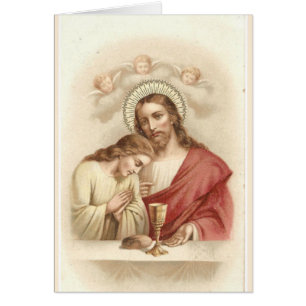 Cartão Jesus & St John a oração do apóstolo