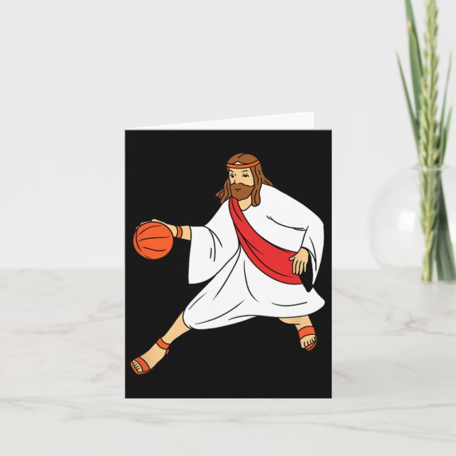 Cartão Jesus tocando Bysketbyll 1 (Frente)