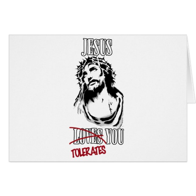 Cartão Jesus tolera-o (Frente Horizontal)