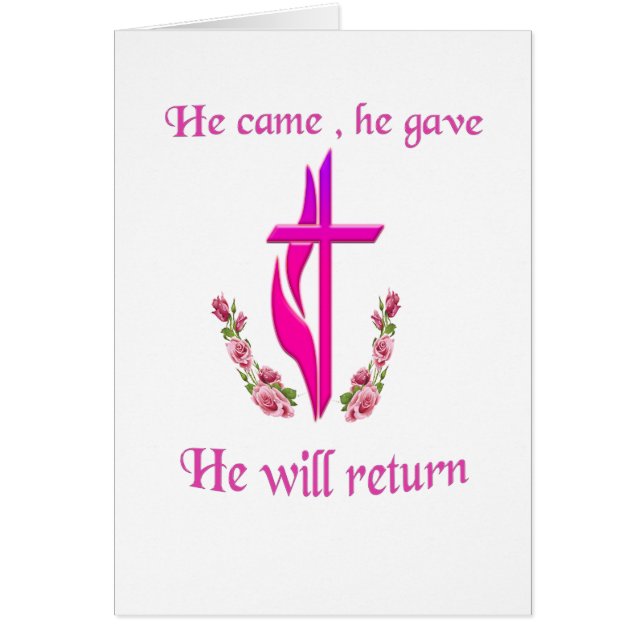 Cartão Jesus veio e ele voltará (Frente)