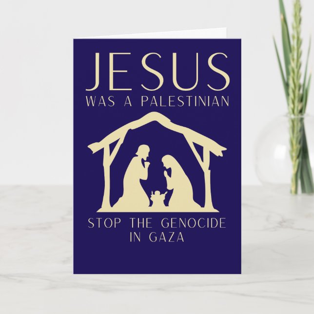 Cartão Jesus Was A Palestinian Christmas Gaza  (Frente)