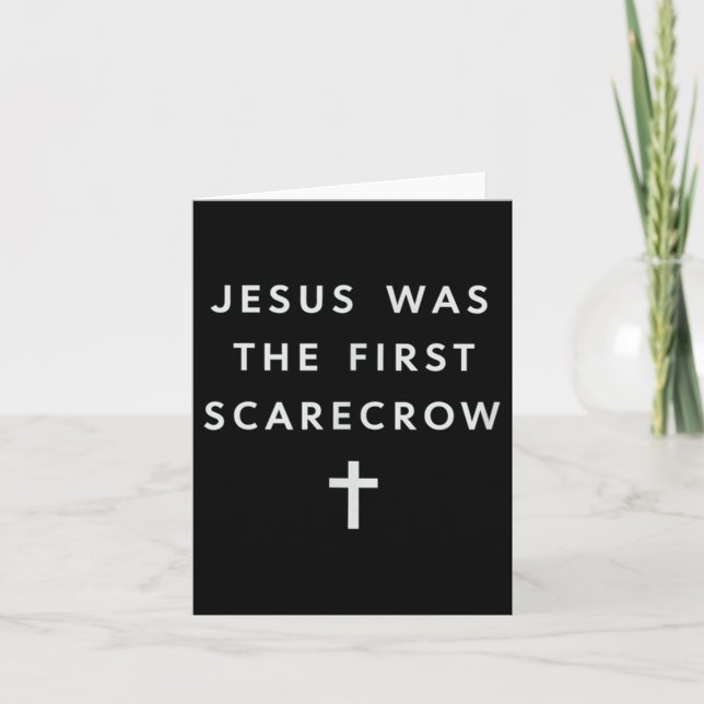 Cartão Jesus Was The First Ecrow – Minimalist Christian S (Frente)