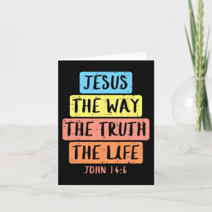 Cartão Jesus Way Verdade Vida John 146 Páscoa Religiosa M
