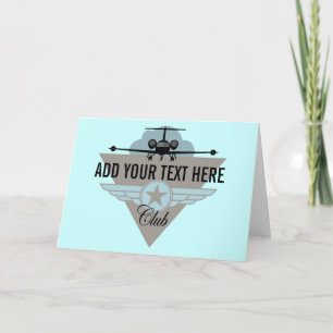 Cartão Jet Airplane Wing Club