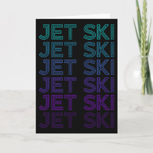 Cartão Jet Ski Jet Ski Retro