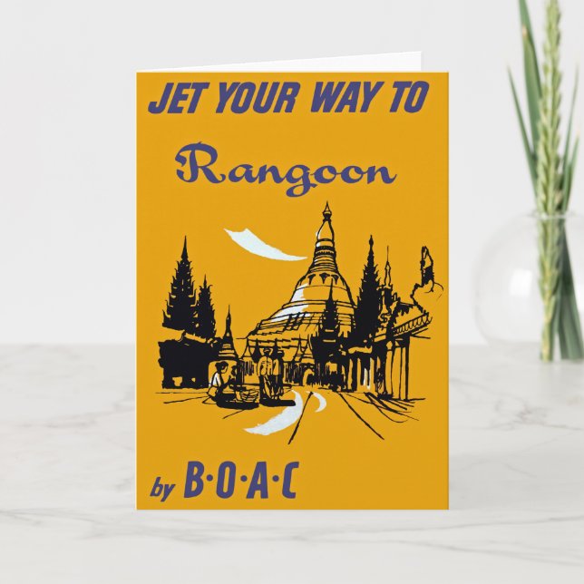 Cartão Jet Your Way to Rangoon (Frente)