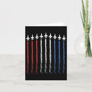 Cartão Jets Bandeira Americana dos EUA Independência 4 de