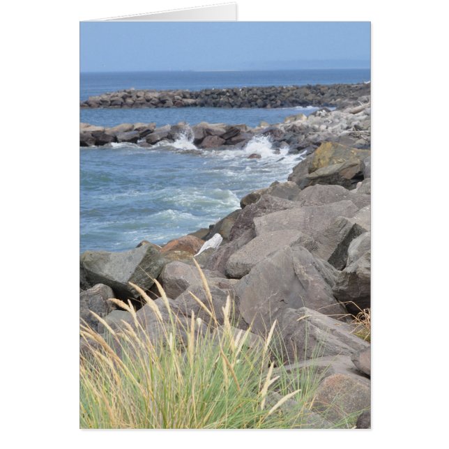 Cartão Jetties em West Port, WA (Frente)