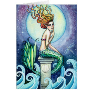 Cartão Jewel of Sea Mermaid Card por Molly Harrison