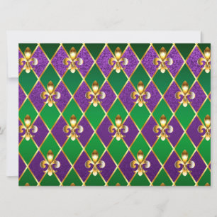 Cartão Jewelry Background Mardi Gras