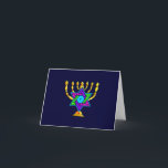 Cartão Jewish Candlesticks<br><div class="desc">Velas judaicas tradicionais simbolizando a estrela judaica hebraica e a luz. Se você está procurando presentes judeus,  ideias de presentes para Bas e Bar Mitzvah,  casamentos ou feriados judeus como Hanukkah e Passover,  visite nossos cartões de saudação,  presentes para bebês e presentes de aniversário.</div>