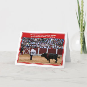 Cartão Jewish Matador El Shlemiel Funny Get Well Card