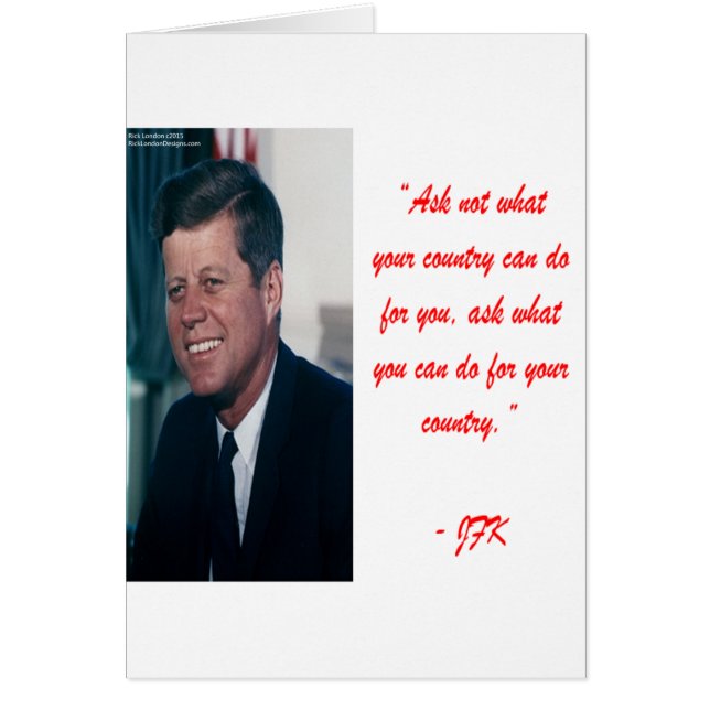Cartão JFK & Citação do "Peçam Não" (Frente)