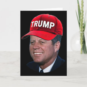 Cartão Jfk Usando Chapéu De Trump Meme Engraçado John F K