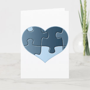 Cartão Jigsaw Heart Greeting Card