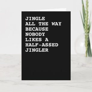 Cartão Jingle até o final do humor de Natal