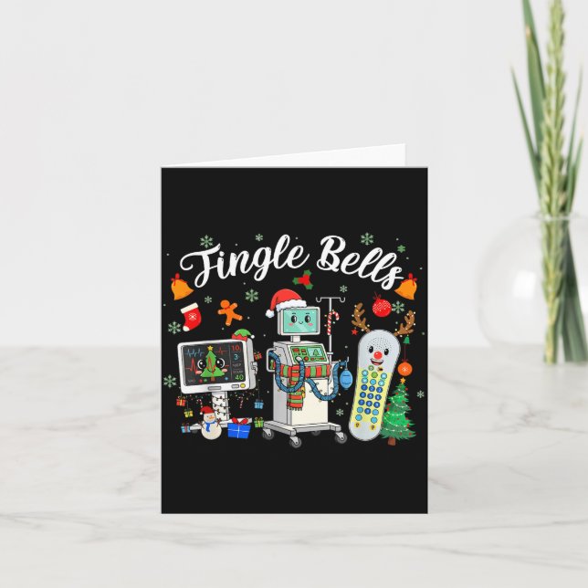 Cartão Jingle Bells Er Nurse Funny Christmas Tech Nursing (Frente)