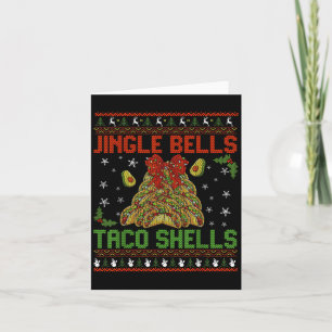 Cartão Jingle Bells Taco Shells Groovly Christmas Ugly Xm