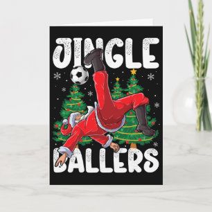 Cartão Jingle Llers Papai Noel Futebol Natal Futebol Xadr
