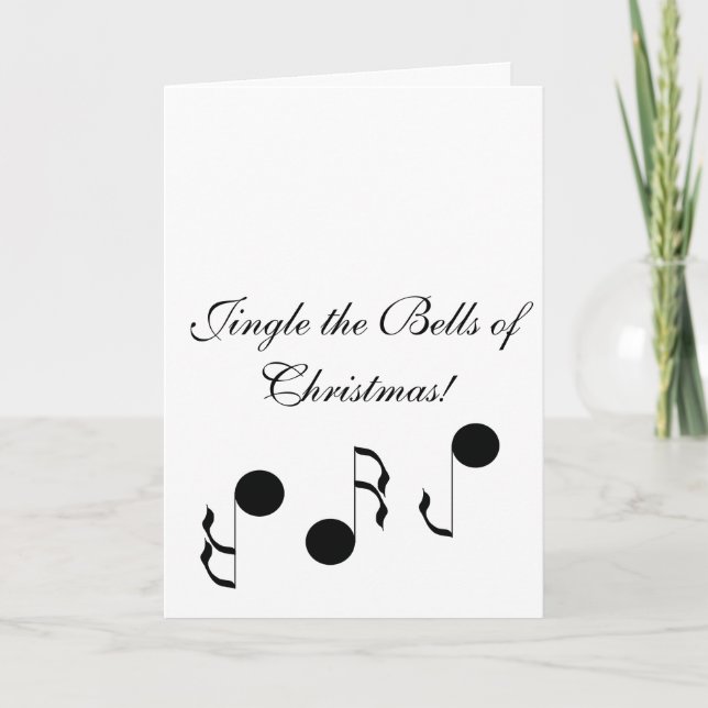 Cartão Jingle the Bells of Christmas Holiday Joy (Frente)